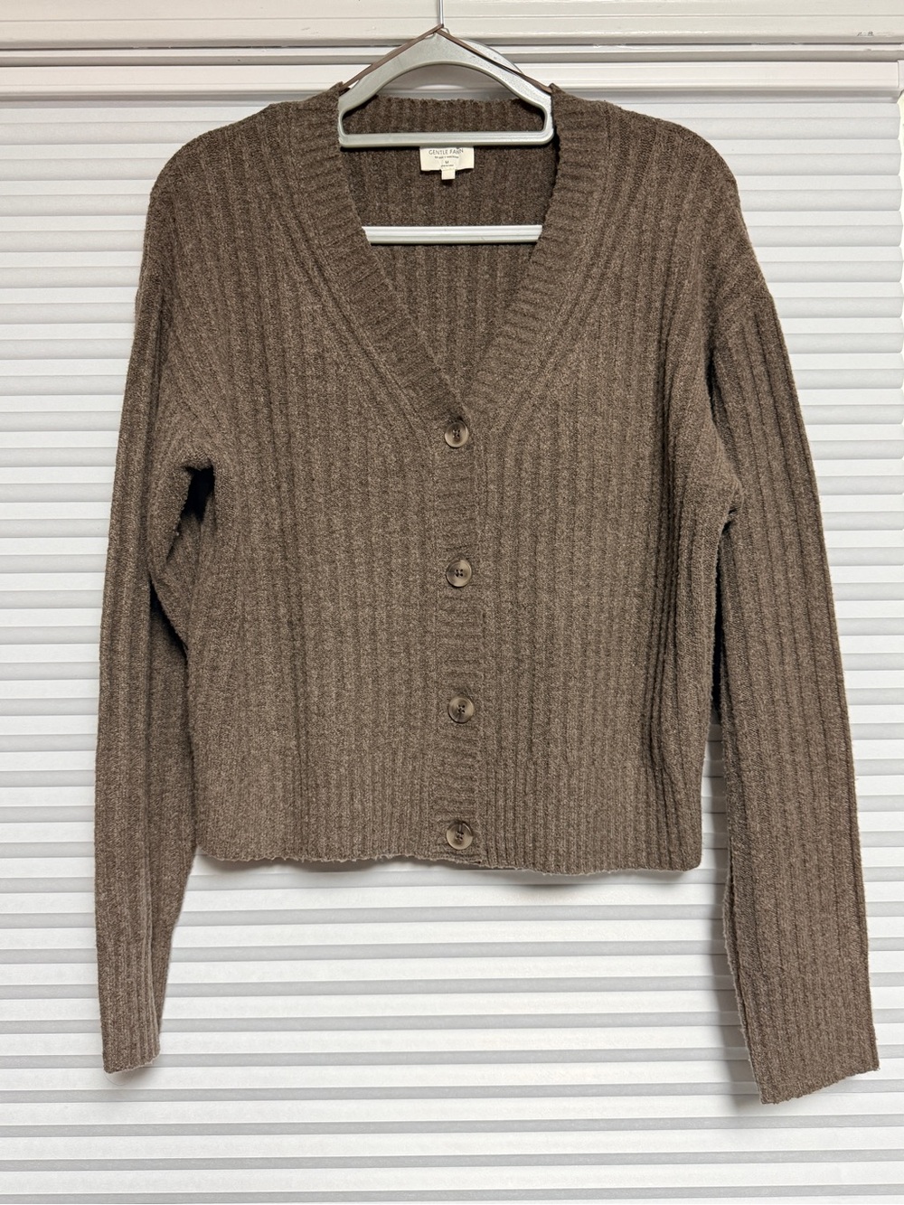Gentle Fawn Ribbed Button-Front Cardigan - Brown
